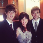 Com os filhos Rodrigo e Rafael
